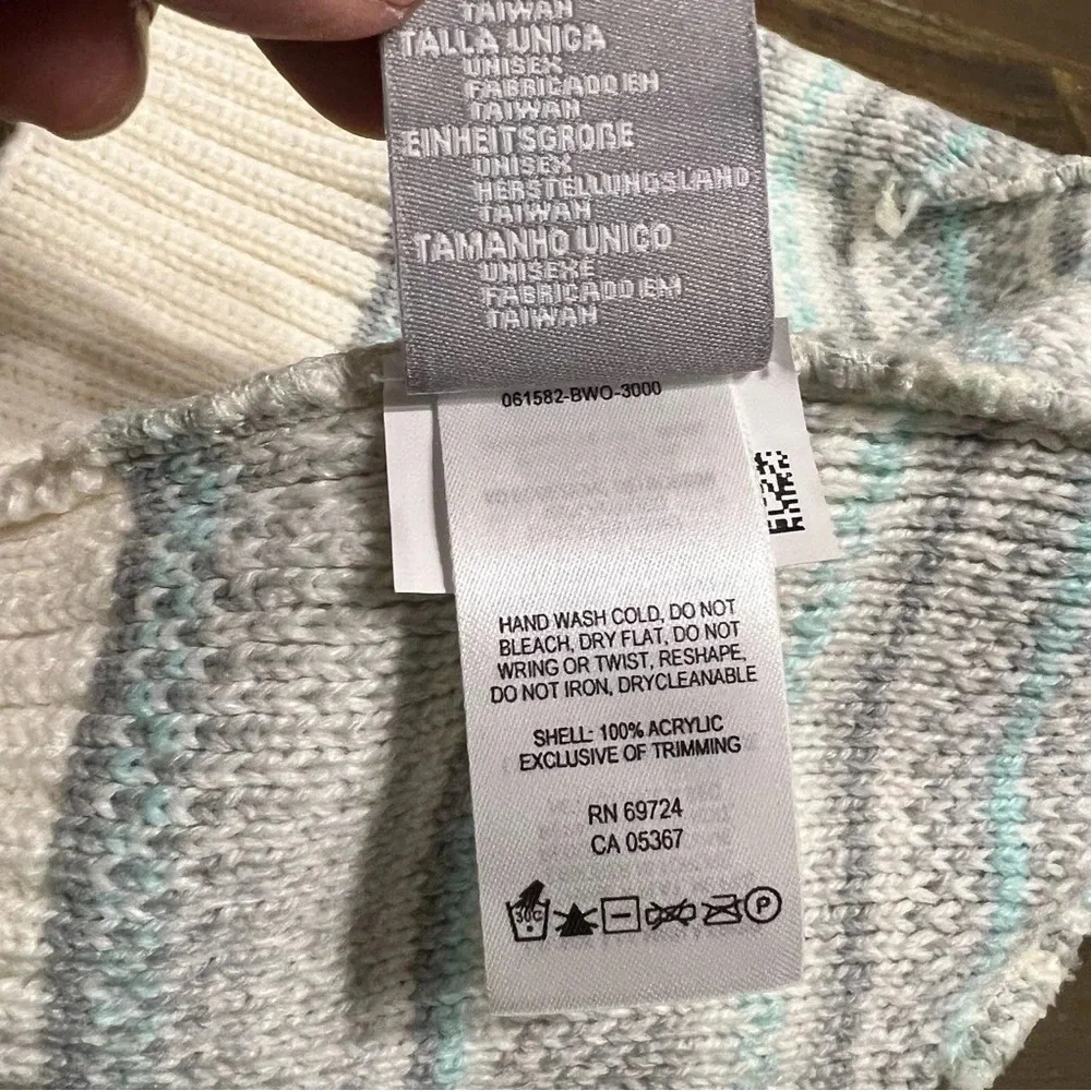 Columbia Fair Isle Turquosi Gray Beanie